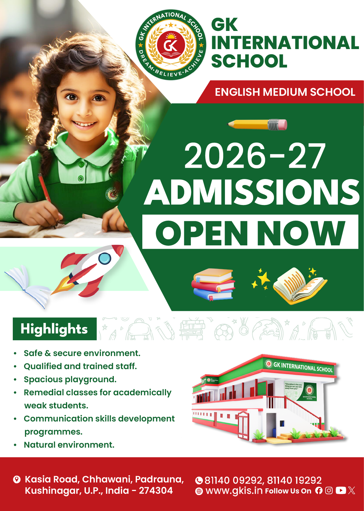 GK International School Admissions 2026-27